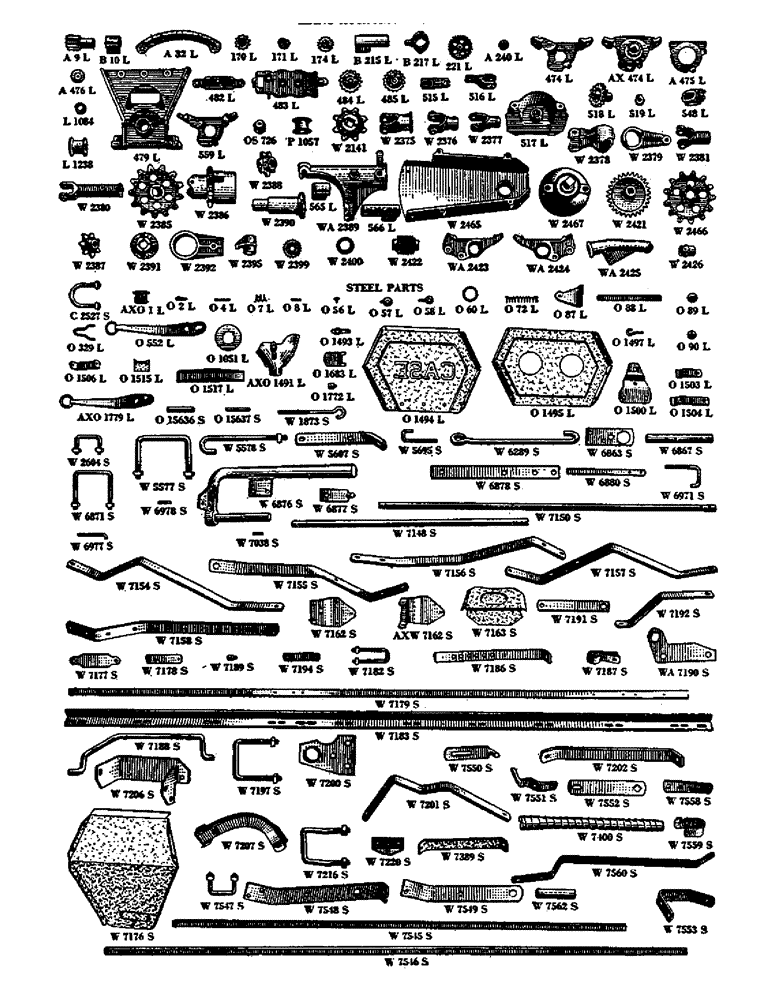 Схема запчастей Case IH WPH - (60) - STEEL HOPPER SEEDING ATTACHMENT FOR WP SERIES, CAST PARTS, 