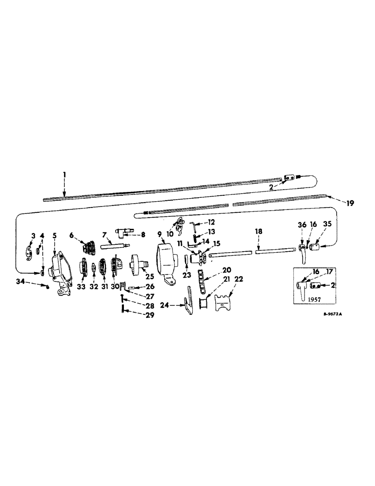 Схема запчастей Case IH 250 - (E-14) - DRILL SHAFT AND GEAR CASE 