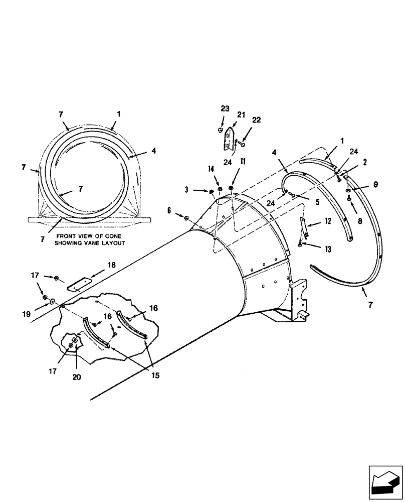 Схема запчастей Case IH 2588 - (66.360.04) - VANE - EXTENDED WEAR/STANDARD WEAR (66) - THRESHING