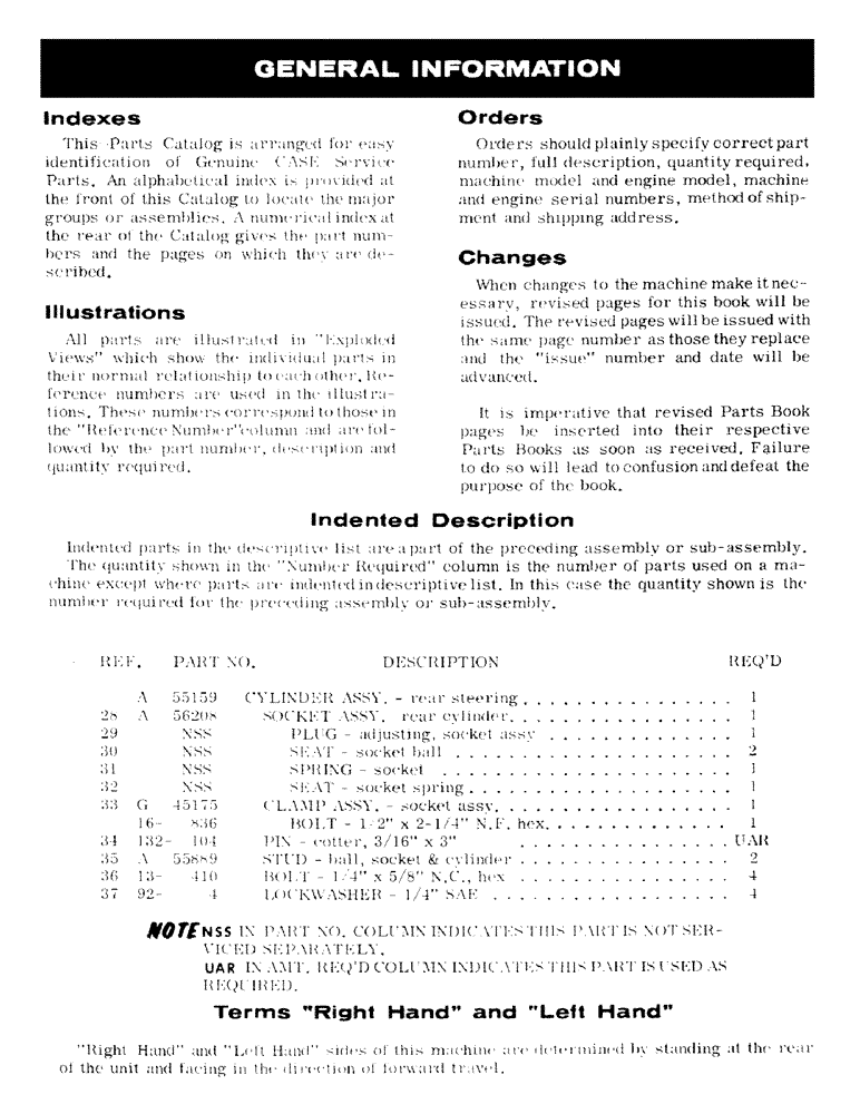 Схема запчастей Case IH 401 - (02) - GENERAL INFORMATION 