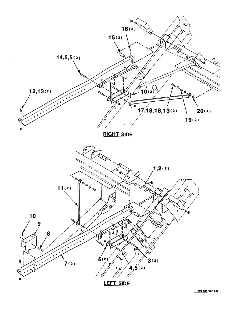 Схема запчастей Case IH 8830 - (3-02) - REEL ARM ASSEMBLY, LEFT AND RIGHT (58) - ATTACHMENTS/HEADERS