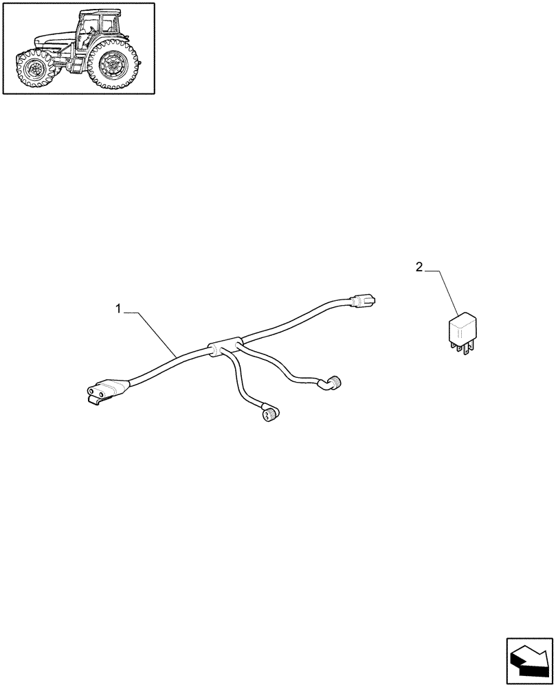 Схема запчастей Case IH MXU135 - (1.68.6[19]) - (VAR.380-380/1-384-384/1) TRAILER AIR BRAKE - ELECTRIC CABLES - C5287 (05) - REAR AXLE