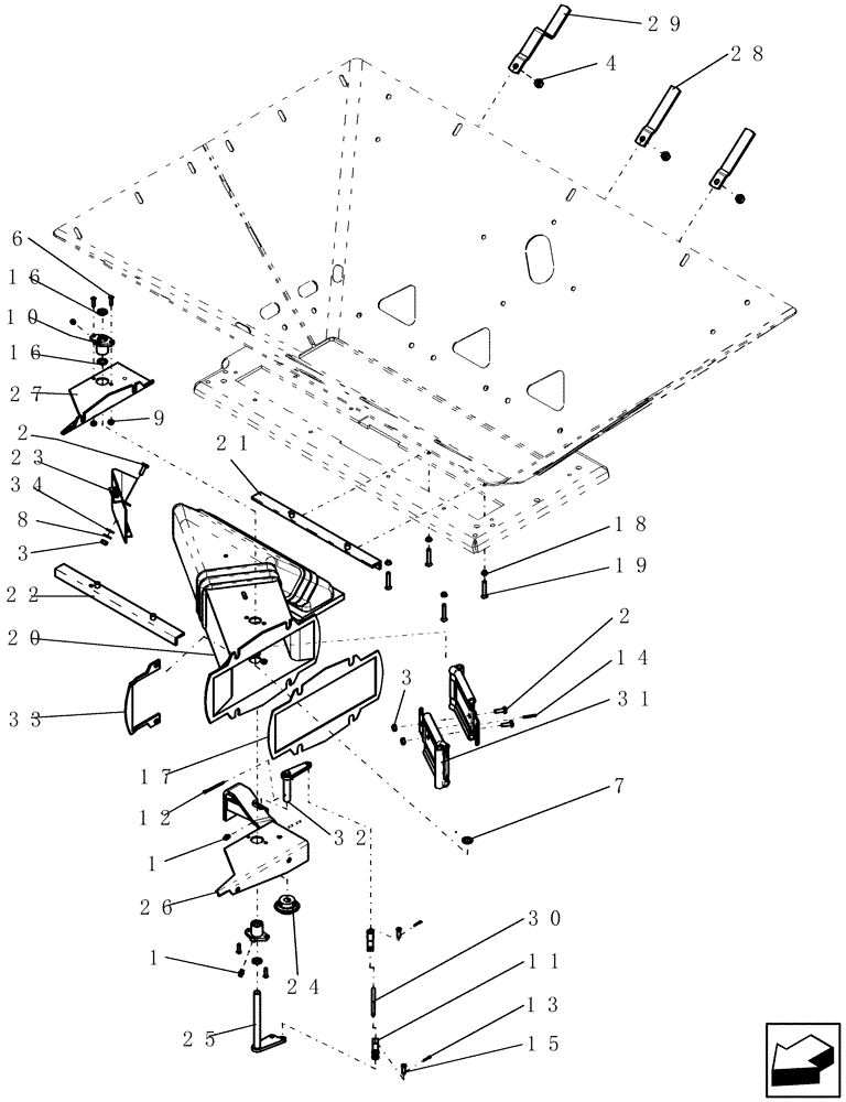 Схема запчастей Case IH ADX3360 - (L.10.E[02]) - AIR PLENUM LEFT HAND L - Field Processing