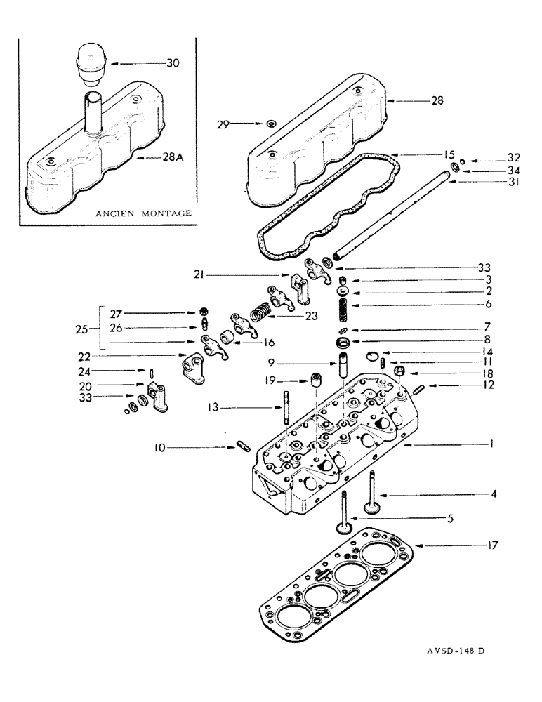 Схема запчастей Case IH FU-267D - (012) - CYLINDER HEAD (02) - ENGINE