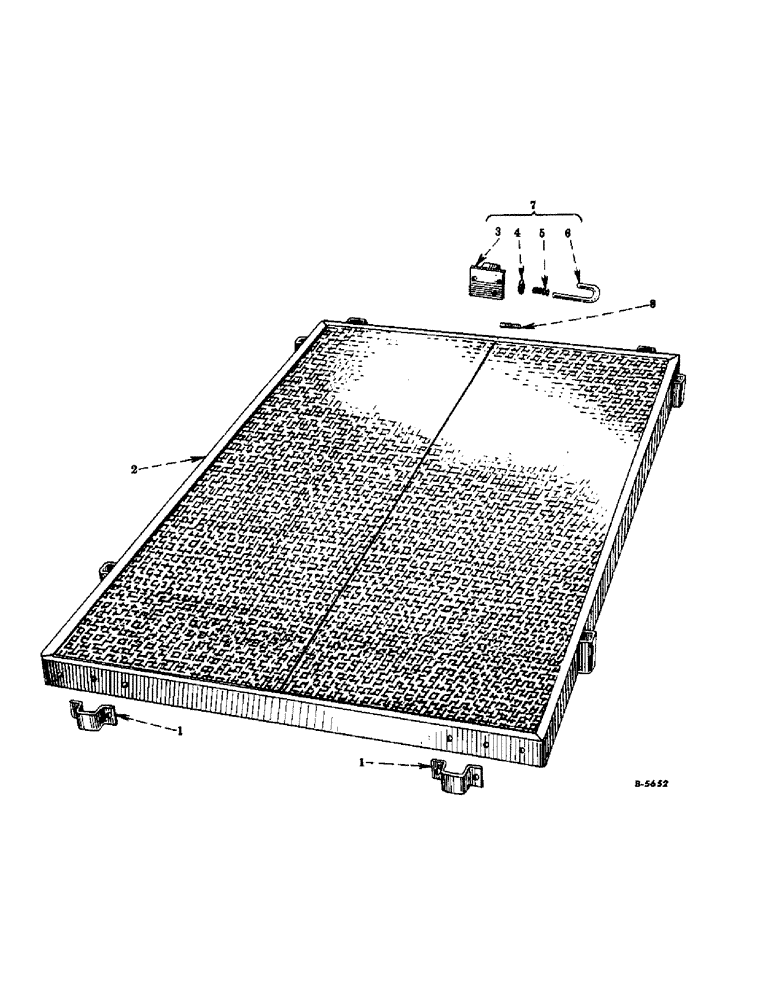 Схема запчастей Case IH VARIOUS - (B-021) - PLATFORM, NO. 8A ONLY, 1950 TO 1956 