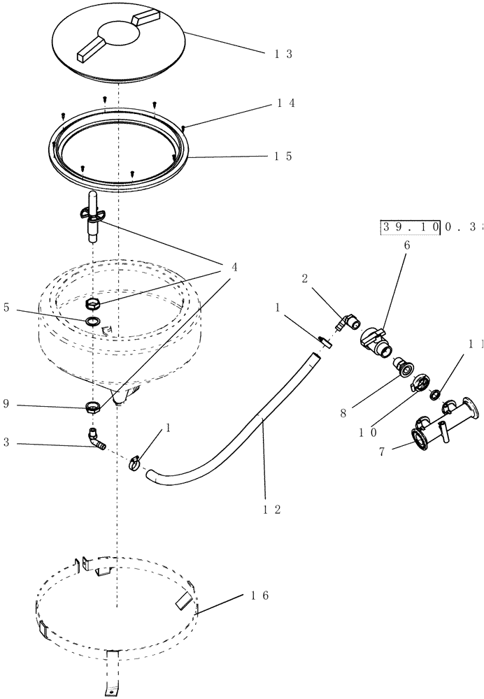 Схема запчастей Case IH 160 - (88.100.04) - OPTION - RINSE TANK - CHEMICAL CONTAINER (88) - ACCESSORIES