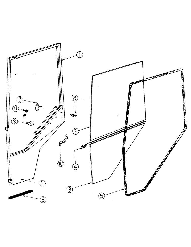 Схема запчастей Case IH 433 - (20) - COMPLETE DOOR RIGHT HAND (SUPER LUXE) (09) - CHASSIS