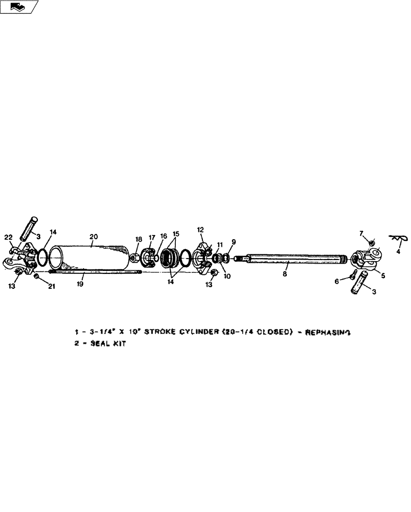 Схема запчастей Case IH 4200 II - (35.100.09) - HYDRAULIC CYLINDER ASSEMBLY (ROCKFORD) (35) - HYDRAULIC SYSTEMS