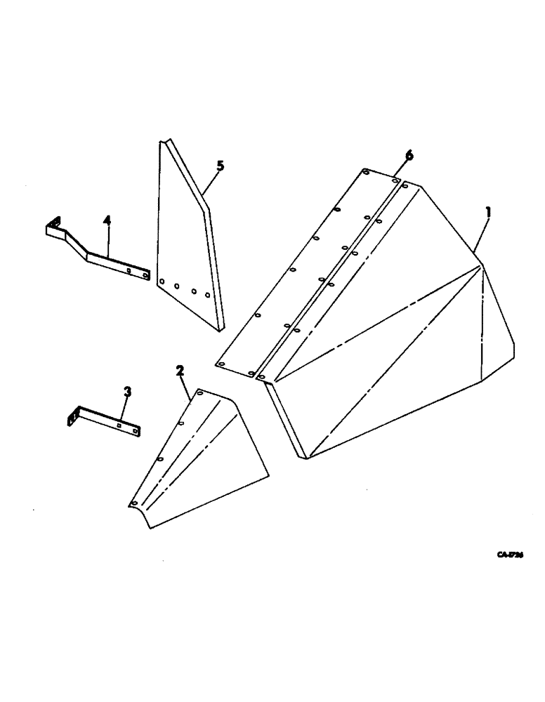 Схема запчастей Case IH 724 - (K-19) - WHEEL SHIELDS (58) - ATTACHMENTS/HEADERS