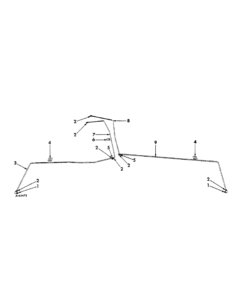 Схема запчастей Case IH 414 - (033) - HYDRAULIC BRAKE LINES (33) - BRAKES & CONTROLS