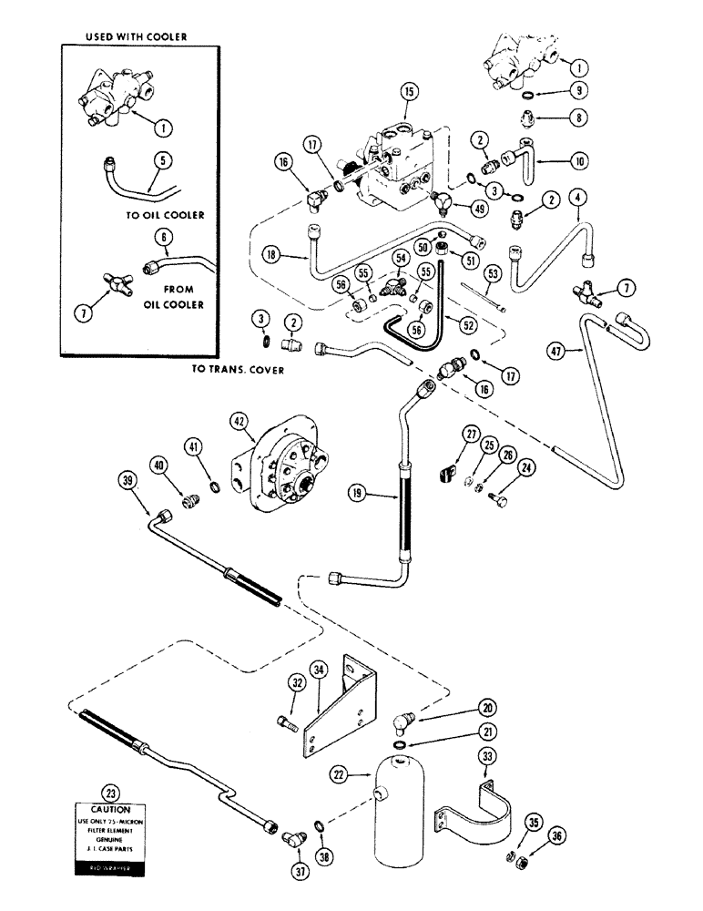 Схема запчастей Case IH 870 - (114) - HYDROSTATIC STEERING SYSTEM, WITH POWER BRAKES, POWER SHIFT, 1ST USED TRAC. SER. NO. 8675001 (05) - STEERING