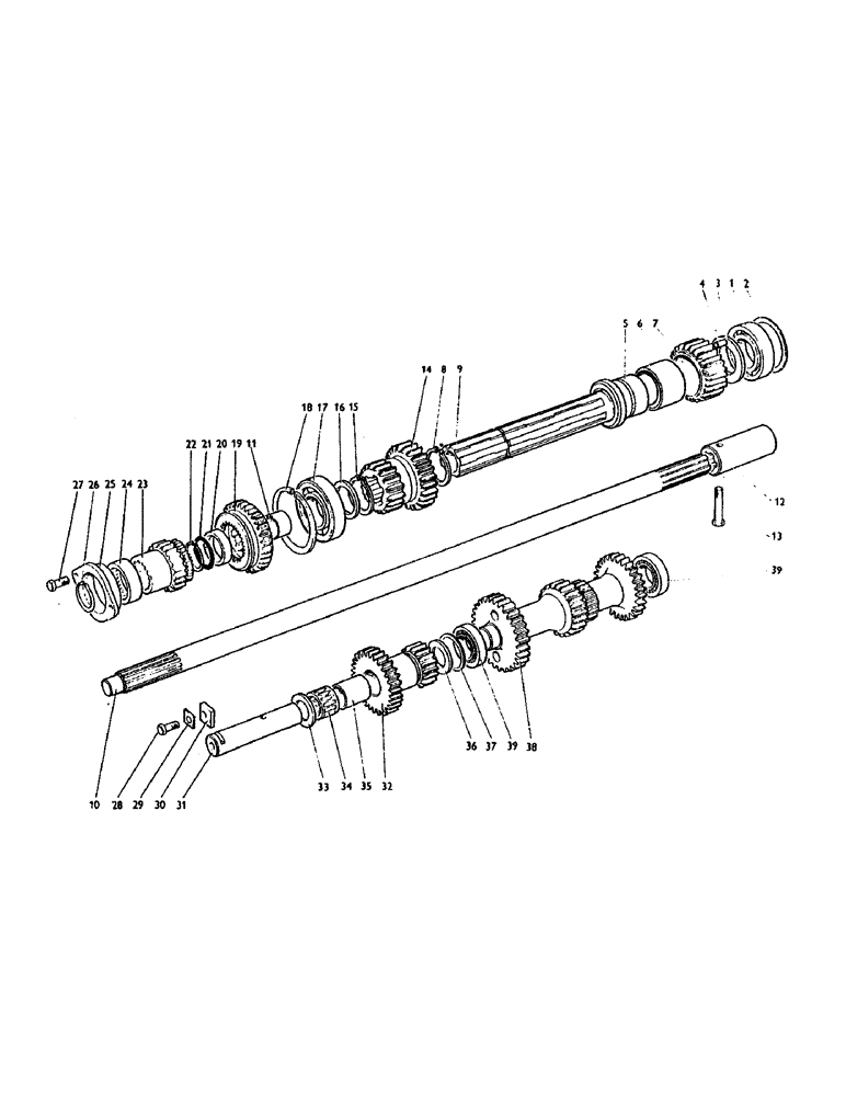 Схема запчастей Case IH 995 - (C04) - GEARBOX, DRIVESHAFT AND LAYSHAFTS, 885, 990, 995 AND 996 TRACTORS Gearbox