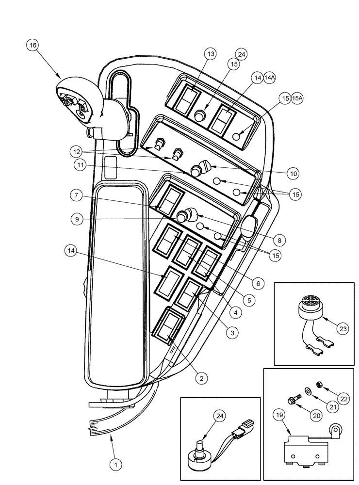 Схема запчастей Case IH CPX610 - (04-06) - HARNESS CONSOLE (06) - ELECTRICAL SYSTEMS