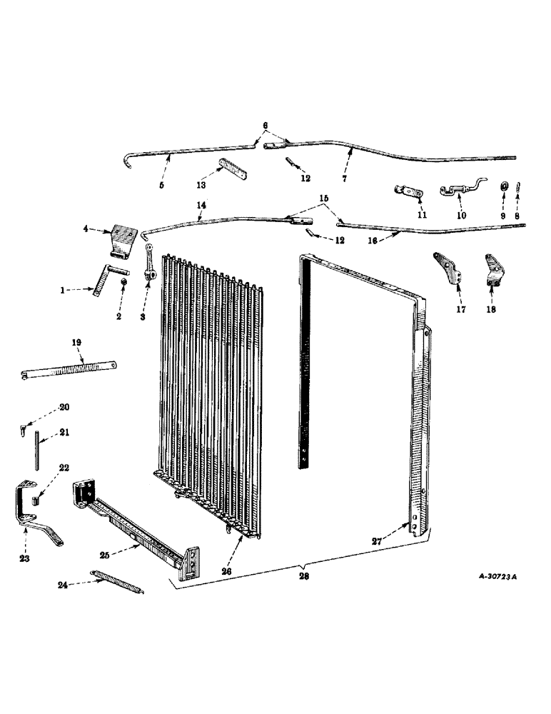 Схема запчастей Case IH SUPER M-TA - (200) - CHASSIS, RADIATOR SHUTTER AND CONTROLS (12) - CHASSIS