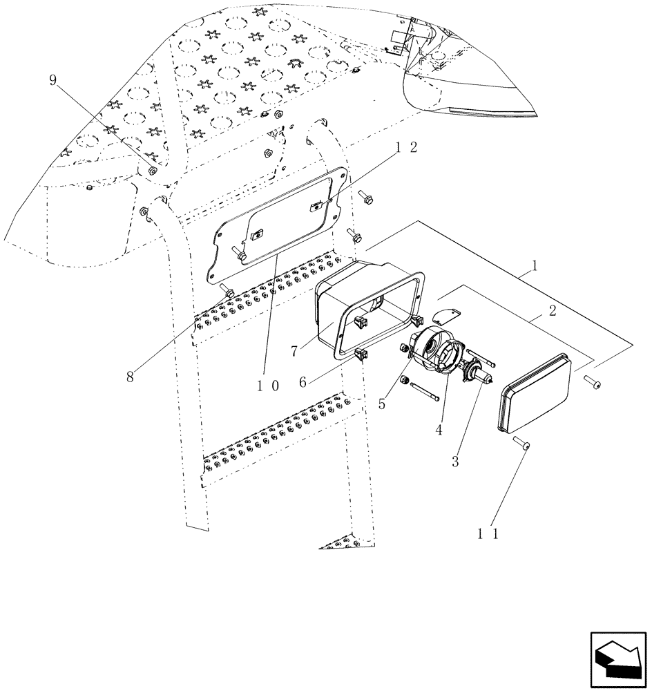 Схема запчастей Case IH 7130 - (55.404.42) - LIGHTING, ROAD, LEFT AND RIGHT HAND (EU ONLY) (55) - ELECTRICAL SYSTEMS