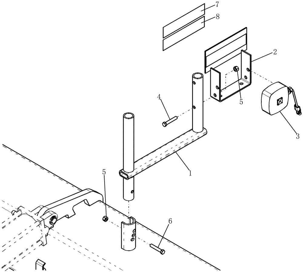 Схема запчастей Case IH 800 - (55.404.01) - INNER SECTION TRANSPORT LIGHTING (50, 60, AND 70) (55) - ELECTRICAL SYSTEMS