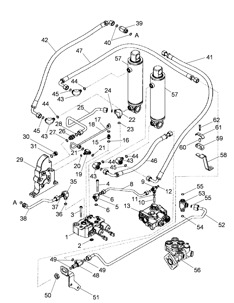 Схема запчастей Case IH MX220 - (8-026) - HYDRAULIC SYSTEM, HITCH (08) - HYDRAULICS