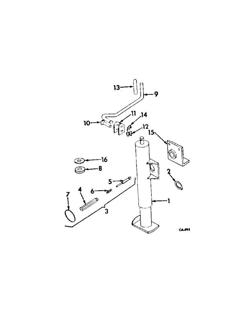 Схема запчастей Case IH 950 - (C-03) - SWIVEL TYPE JACK, 950 SERIAL NO. 1912 AND BELOW, 1150 SERIAL NO. 5312 & BELOW 
