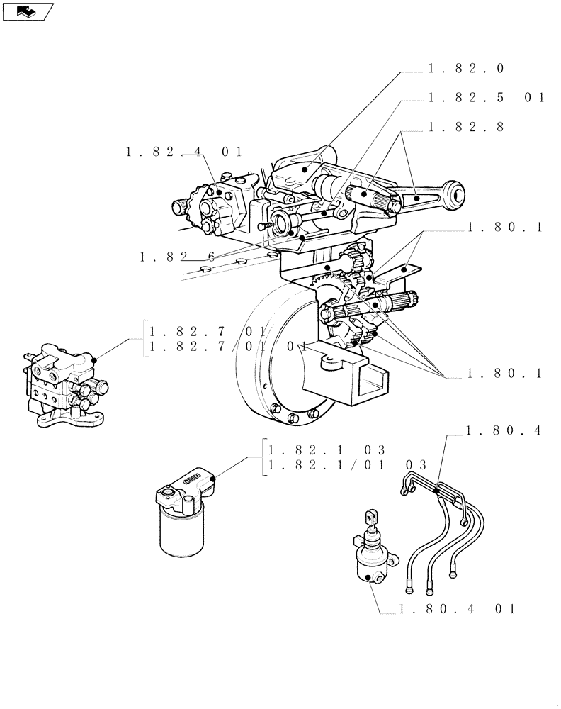 Схема запчастей Case IH FARMALL 95N - (SEC. 07) - HYDRAULIC SYSTEM (00) - GENERAL