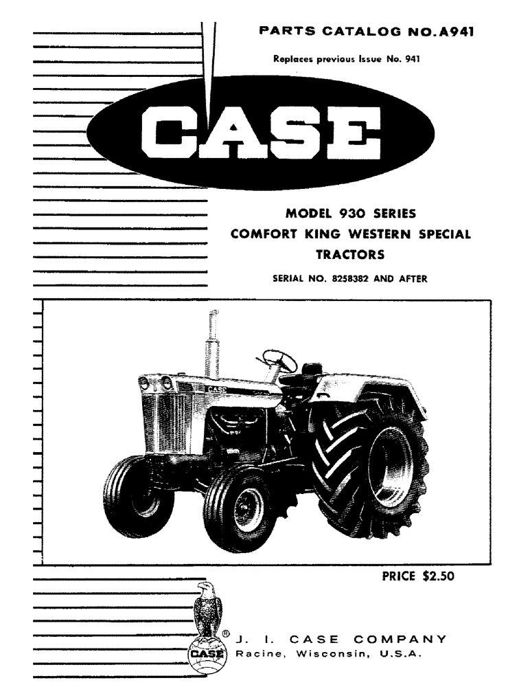 Схема запчастей Case IH 930-SERIES - (0001-1) - CASE MODEL 930 SERIES (00) - PICTORIAL INDEX