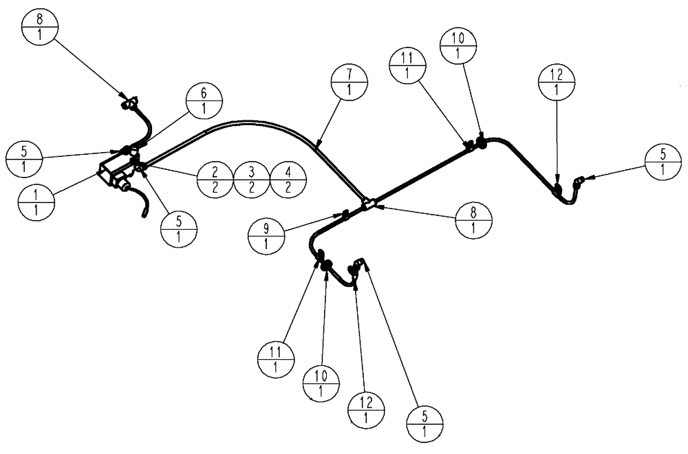 Схема запчастей Case IH 810 - (04-032) - CRADLE, PNEUMATIC GROUP, "SERIAL #6700 AND LATER" Boom Group