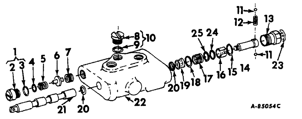 Схема запчастей Case IH 616 - (R-35) - PICKER DRUM, DRUM CONTROL HYDRAULIC VALVE Picker Drum