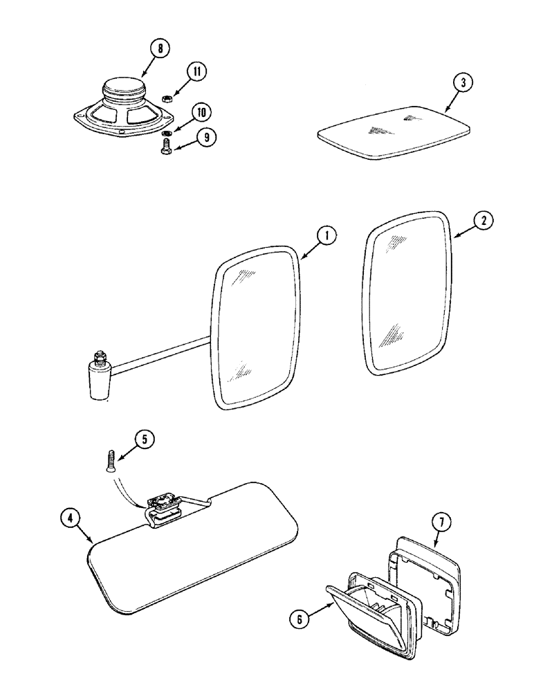 Схема запчастей Case IH 1394 - (9-498) - CAB ACCESSORIES, TRACTORS WITHOUT CAB (09) - CHASSIS/ATTACHMENTS