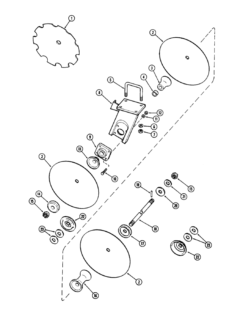 Схема запчастей Case IH DOT 23 - (30) - RIGHT FRONT CENTER GANG 