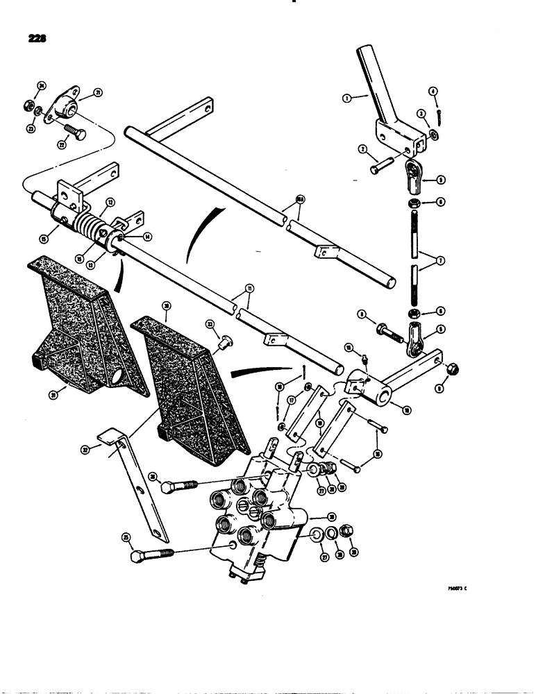 Схема запчастей Case IH 1845S - (228) - CONTROLS - LOADER LIFT AND DUMP (35) - HYDRAULIC SYSTEMS