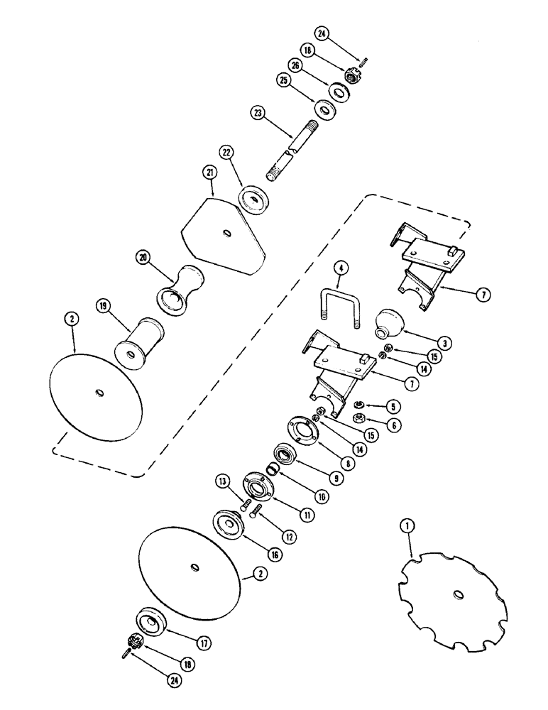 Схема запчастей Case IH DOT 31 - (58) - REAR LEFT WING GANG, 31 FOOT 