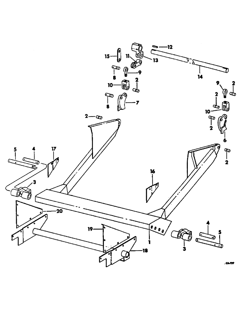 Схема запчастей Case IH 403 - (035A) - FEEDER HITCH ATTATCHMENT (60) - PRODUCT FEEDING