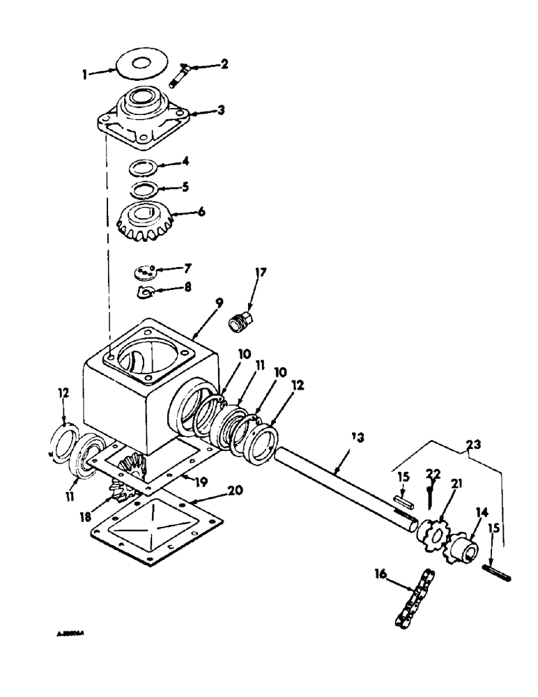 Схема запчастей Case IH 850 - (B-13) - GEAR BOX 