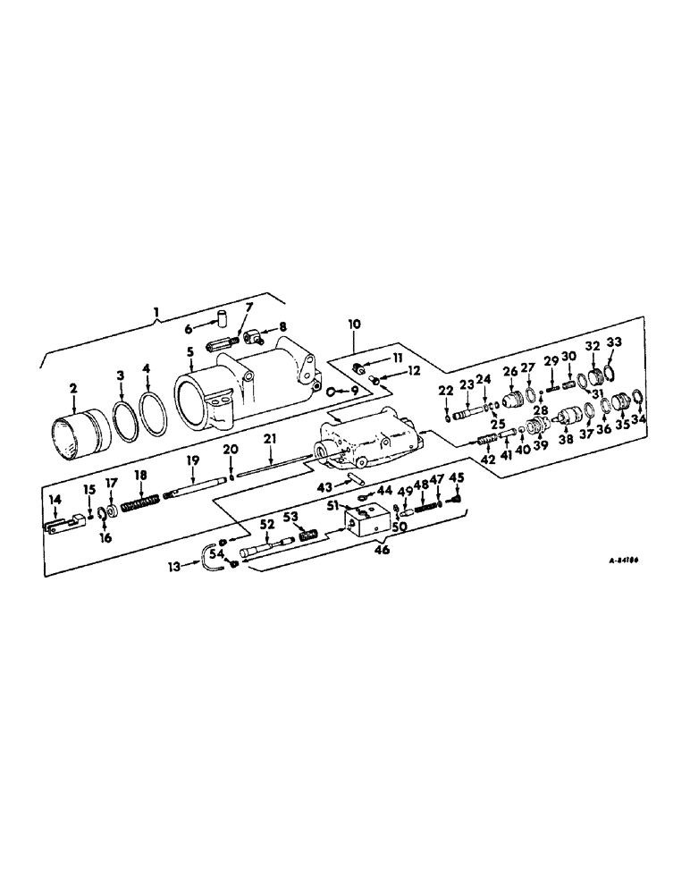 Схема запчастей Case IH 2544 - (F-35) - HYDRAULICS SYSTEM, DRAFT CONTROL CYLINDER AND VALVE (07) - HYDRAULIC SYSTEM