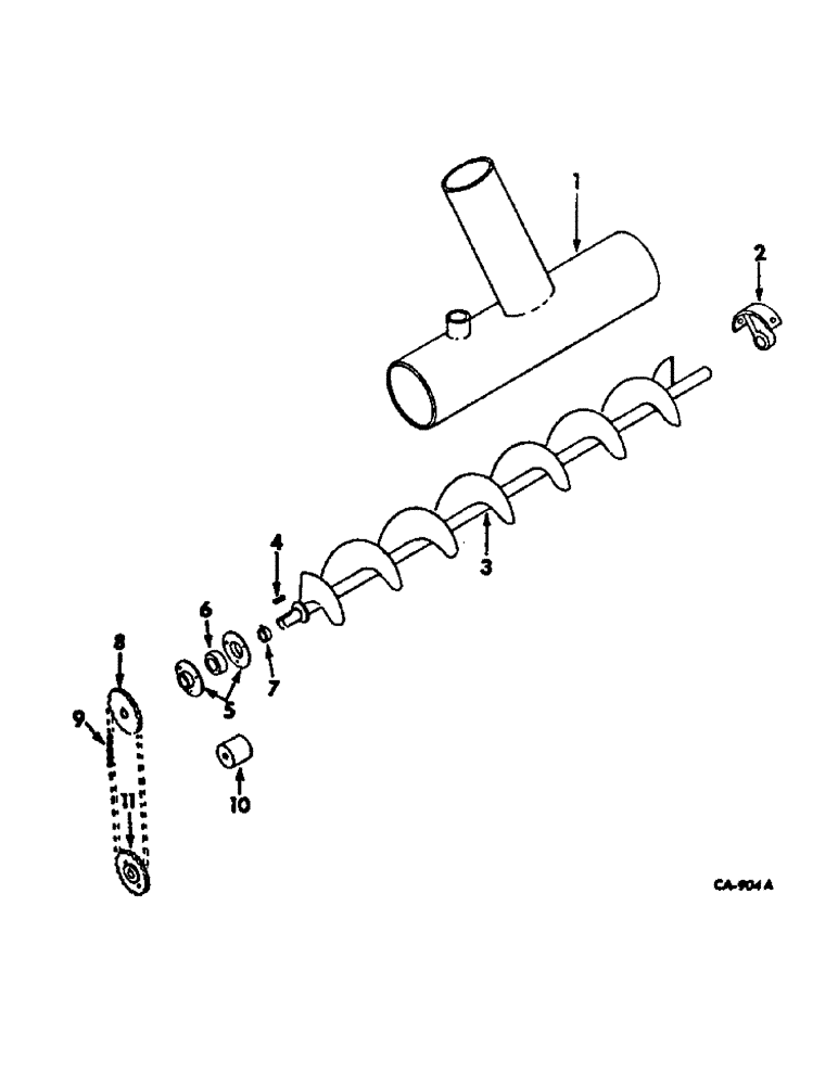 Схема запчастей Case IH 950 - (C-17) - MIXING INTAKE AUGER 