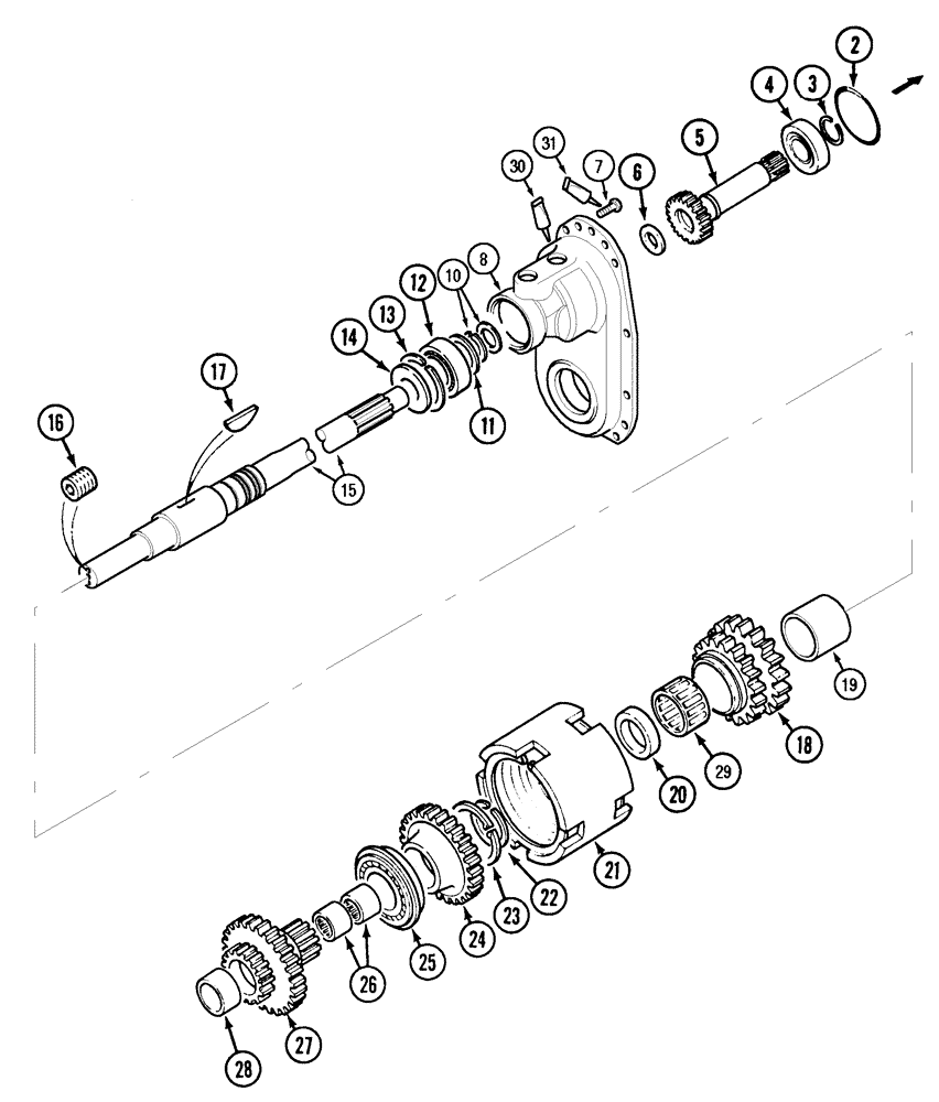 Схема запчастей Case IH CX90 - (06-06) - TRANSMISSION TWO SPEED POWER SHIFT (06) - POWER TRAIN