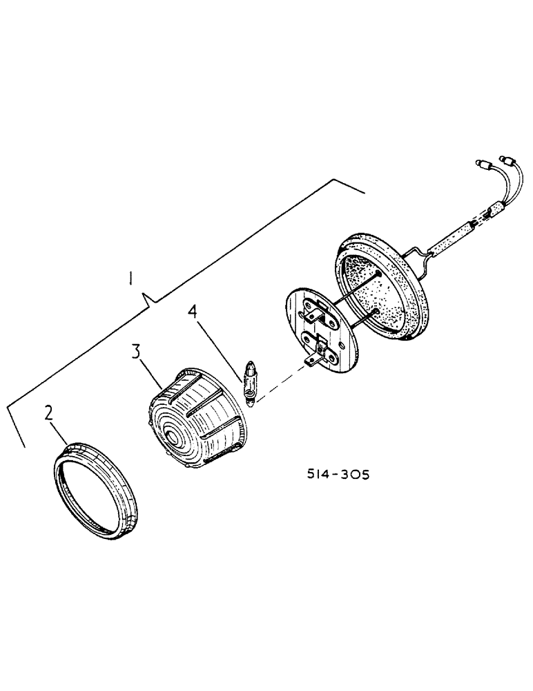 Схема запчастей Case IH 258 - (08-025) - FENDER WIRING AND SIDE LIGHTS, TRACTORS WITH FLAT TOP FENDERS (06) - ELECTRICAL