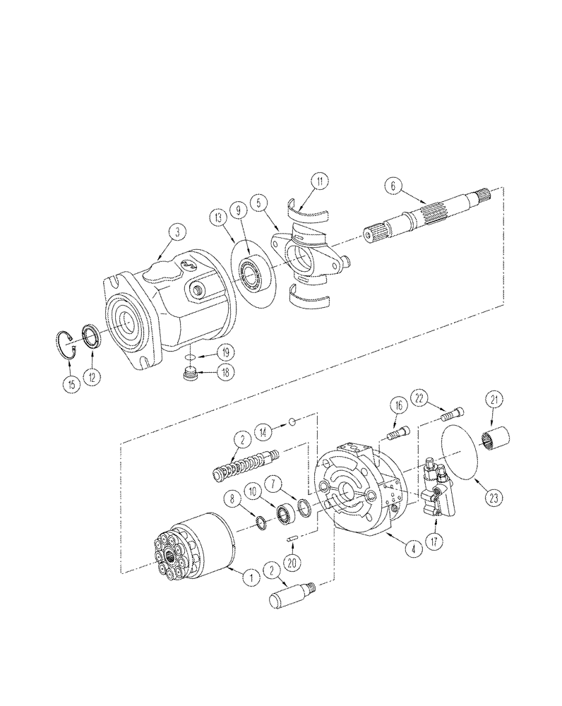Схема запчастей Case IH STX375 - (08-30) - PISTON PUMP ASSY STANDARD HYDRAULICS (08) - HYDRAULICS