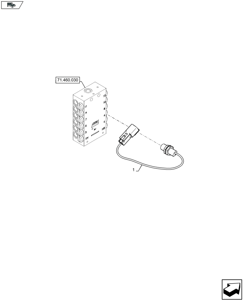 Схема запчастей Case IH LB324R - (55.418.050) - AUTOMATIC GREASING PUMP, SENSOR (55) - ELECTRICAL SYSTEMS