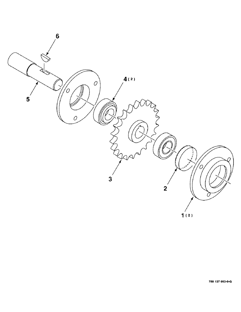 Схема запчастей Case IH 8312 - (5-14) - LOWER JACKSHAFT ASSEMBLY (58) - ATTACHMENTS/HEADERS