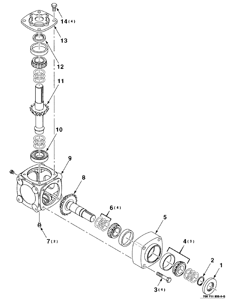 Схема запчастей Case IH 8312 - (5-04) - GEARBOX ASSEMBLY, 700711856 GEARBOX ASSEMBLY COMPLETE (58) - ATTACHMENTS/HEADERS