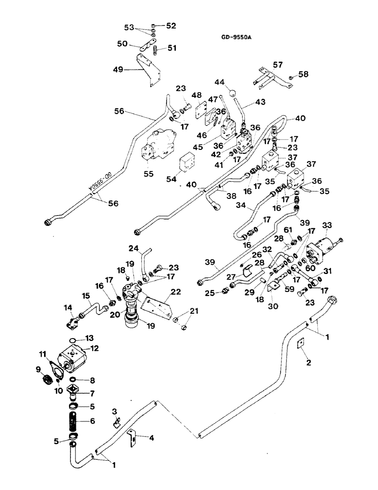 Схема запчастей Case IH 844S - (10-41) - HYDRAULIC PUMP, CONTROL VALVES, OIL LINES (07) - HYDRAULICS