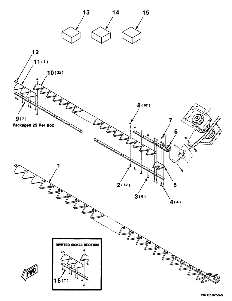 Схема запчастей Case IH 8830 - (5-04) - SICKLE ASSEMBLY, LEFT, 18 FOOT ONLY (58) - ATTACHMENTS/HEADERS