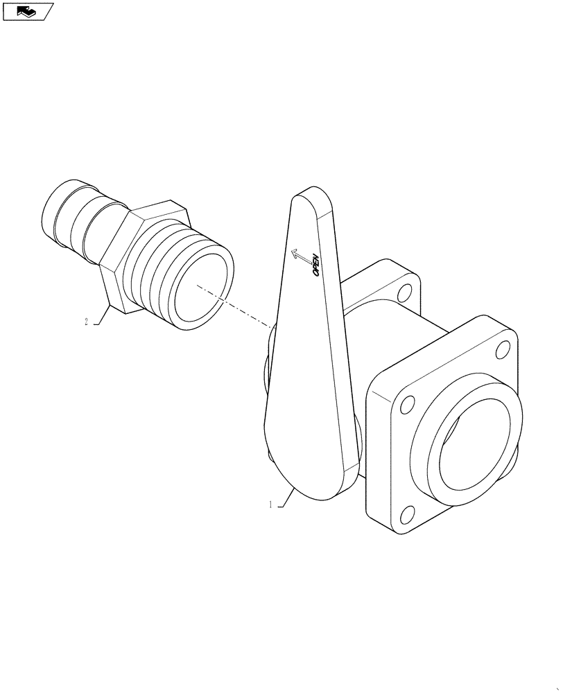Схема запчастей Case IH 4430 - (40.910.10) - THROTTLE VALVE PLUMBING, LO-FLOW (40 ) - PLUMBING
