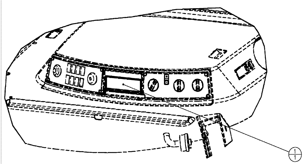 Схема запчастей Case IH FLX4510 - (01-024) - RADIO READY FITOUT GROUP (10) - CAB