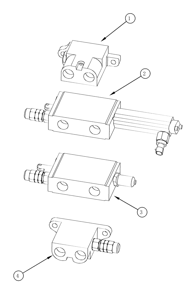Схема запчастей Case IH L705 - (08-23) - CONTROL VALVE EXTERNAL VALVE Two spool, With Self Leveling (08) - HYDRAULICS