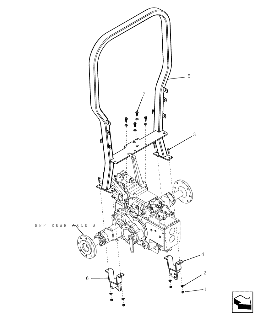 Схема запчастей Case IH DX35 - (10.11) - FIXED ROPS (10) - OPERATORS PLATFORM/CAB