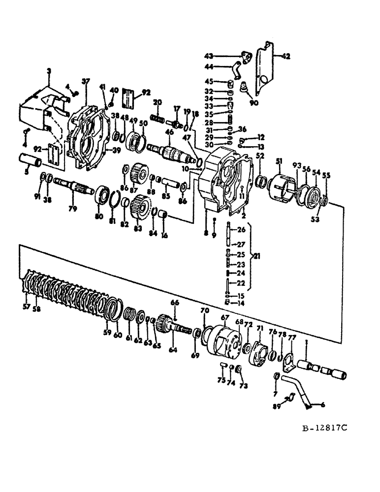 Схема запчастей Case IH 766 - (07-68) - DRIVE TRAIN, INDEPENDENT P.T.O. DUAL SPEED, 766, 966, 1066 HYDROSTATIC DRIVE AND HYDRO 100 TRACTORS (04) - Drive Train