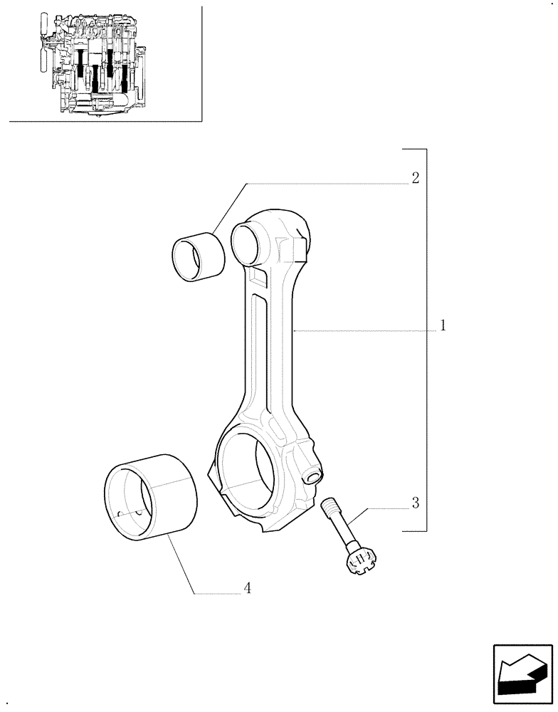 Схема запчастей Case IH JX90U - (0.08.1) - CONNECTION ROD (01) - ENGINE