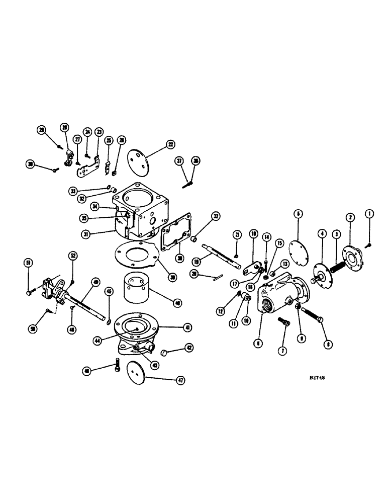 Схема запчастей Case IH 1060 - (369A) - CARBURETOR, L.P., CHRYSLER LH-318 ENGINES (10) - ENGINE