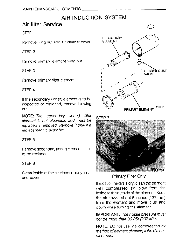 Схема запчастей Case IH 6830TA - (1-32) - MAINTENANCE, ADJUSTMENTS, AIR INDUCTION SYSTEM 